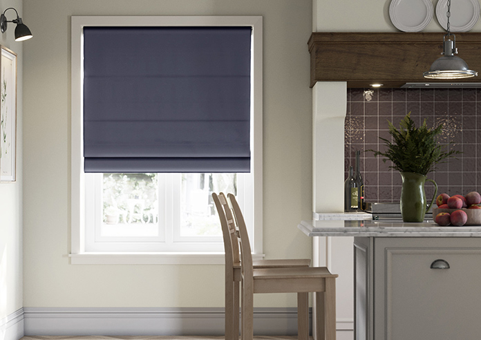 Medina, Navy - Twist&Fit Roman Blind - Image 3